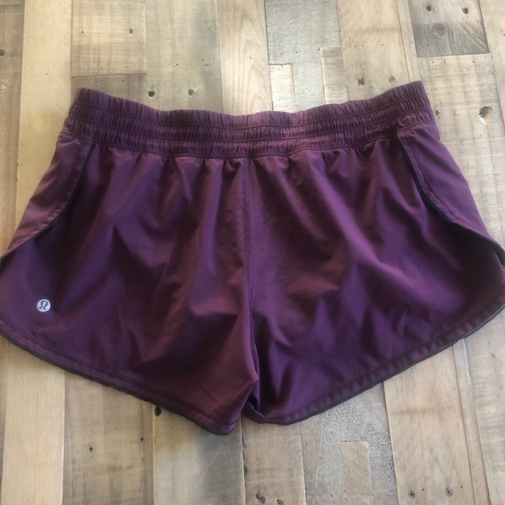 Lululemon burgundy running shorts